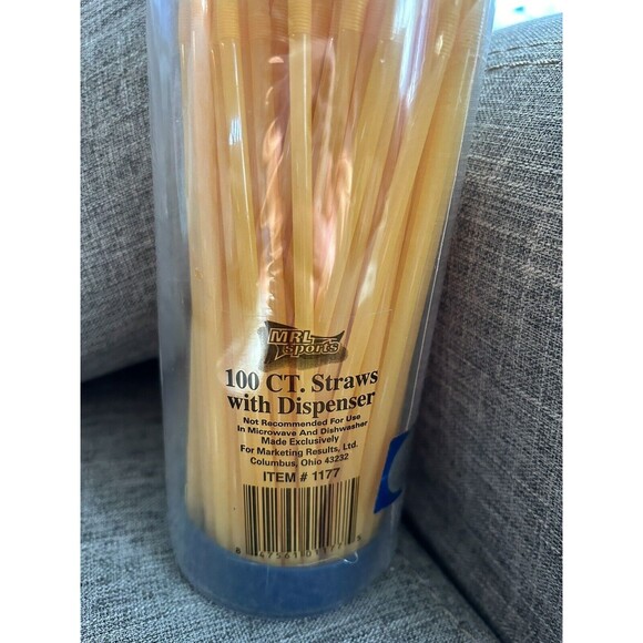 West Virginia University WVU Straw Container Dispenser New - Picture 3 of 3